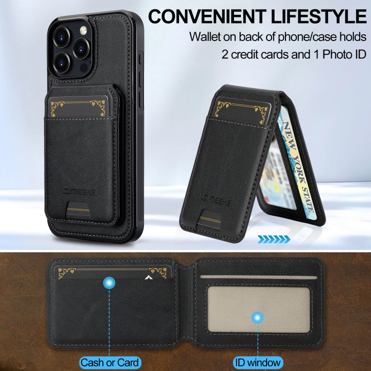 For iPhone 16 Pro LC.IMEEKE L3 Series Detachable RFID Card Bag Magsafe Phone Case(Black) - iPhone 16 Pro Cases by LC.IMEEKE | Online Shopping South Africa | PMC Jewellery | Buy Now Pay Later Mobicred