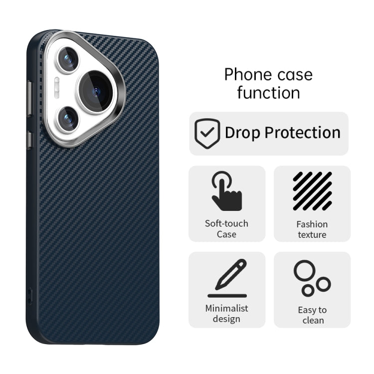 For Huawei Pura 70 Carbon Fiber Series IMD Phone Case(Blue) - Huawei Cases by PMC Jewellery | Online Shopping South Africa | PMC Jewellery | Buy Now Pay Later Mobicred