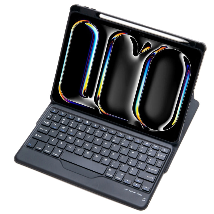 For iPad Pro 11 2024 L13-B 360 Rotation Acrylic Transparent Bluetooth Keyboard Leather Case(Black) - For iPad Pro by PMC Jewellery | Online Shopping South Africa | PMC Jewellery | Buy Now Pay Later Mobicred