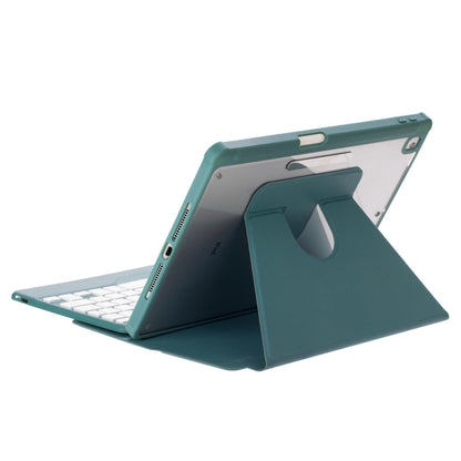 For iPad Pro 11 2024 L13-BS 360 Rotation Acrylic Transparent Bluetooth Keyboard Leather Case with Backlight(Green) - For iPad Pro by PMC Jewellery | Online Shopping South Africa | PMC Jewellery | Buy Now Pay Later Mobicred