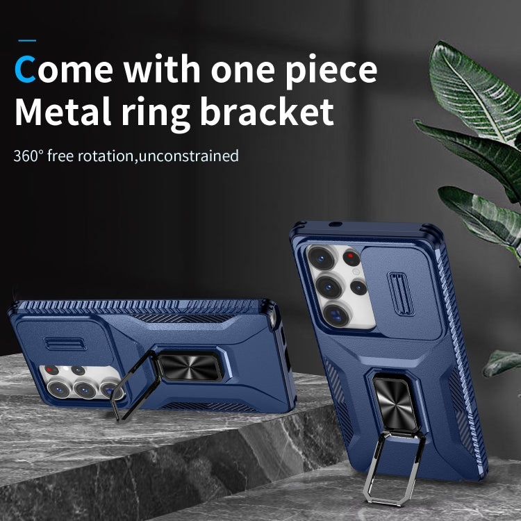 For Samsung Galaxy S25 Ultra 5G Sliding Camshield Holder Phone Case(Blue) - Galaxy S25 Ultra 5G Cases by PMC Jewellery | Online Shopping South Africa | PMC Jewellery | Buy Now Pay Later Mobicred