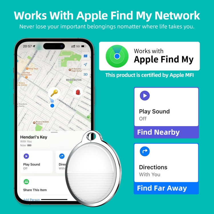 F3 Removable Global Location Tracker Anti-lost Device(White) - free shipping - PMC Jewellery - Order now!