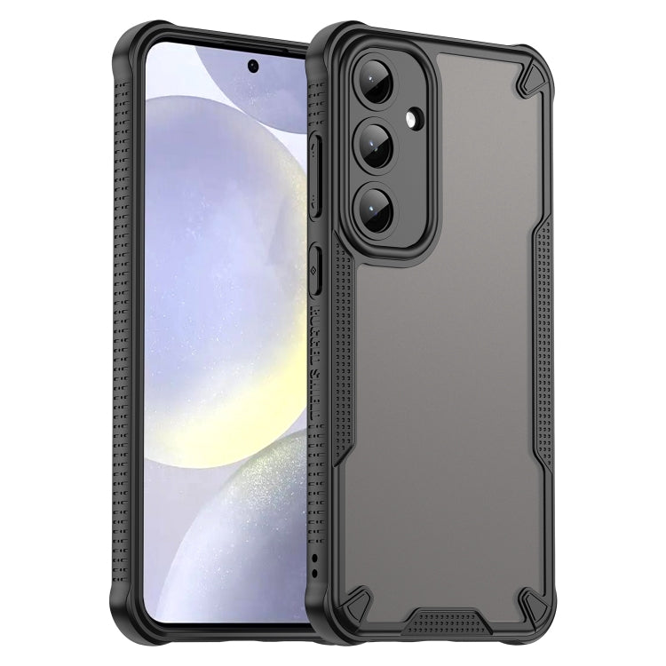 For Samsung Galaxy S25+ 5G Armor Glaze PC Hybrid TPU Phone Case(Black) - Galaxy S25+ 5G Cases by PMC Jewellery | Online Shopping South Africa | PMC Jewellery | Buy Now Pay Later Mobicred