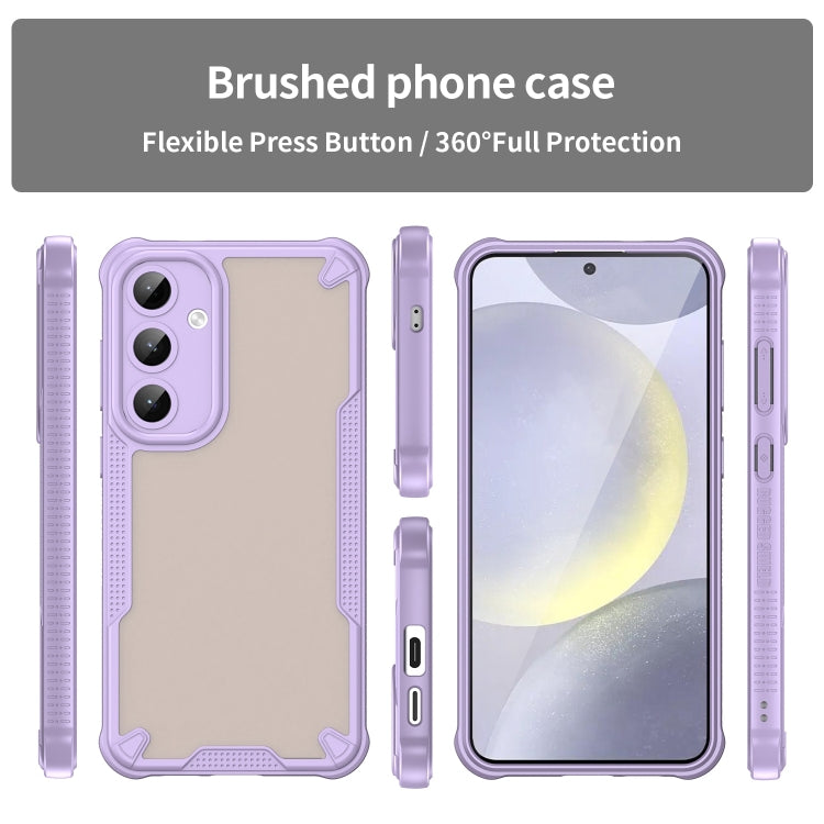 For Samsung Galaxy S25+ 5G Armor Glaze PC Hybrid TPU Phone Case(Purple) - Galaxy S25+ 5G Cases by PMC Jewellery | Online Shopping South Africa | PMC Jewellery | Buy Now Pay Later Mobicred