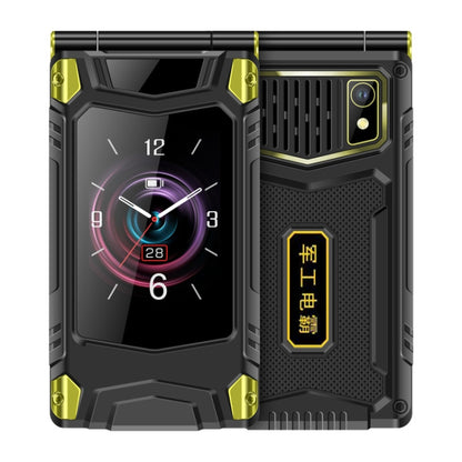 M7+ 4G Dual Screen Flip Elder Rugged Phone, 2.8 inch Inner, 2.4 inch Outer, 6800mAh Battery, 24 Keys, Flashlight, Network: 4G, Dual SIM, SOS, Plug:UK Plug(Black) - Others by PMC Jewellery | Online Shopping South Africa | PMC Jewellery | Buy Now Pay Later Mobicred