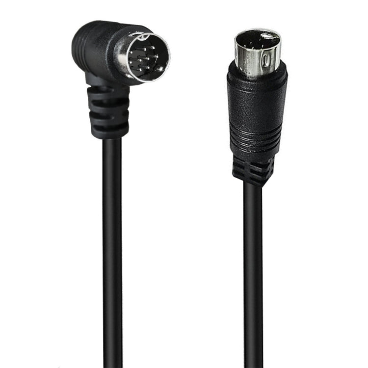 Single Curved mini DIN 9 Pin TV Audio Adapter Cable, Length:3m(Black) - Others by PMC TechLife | Online Shopping South Africa | PMC TechLife | Buy Now Pay Later Mobicred