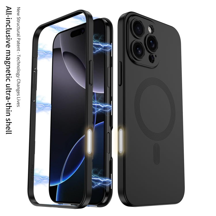 For iPhone 16 Pro Max GKK MagSafe Full Coverage Phone Case(Black) - free shipping - PMC Jewellery - Order now!