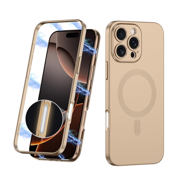 For iPhone 16 Pro Max GKK MagSafe Full Coverage Phone Case(Gold) - free shipping - PMC Jewellery - Order now!