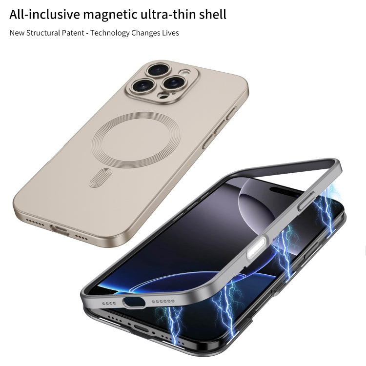 For iPhone 16 Pro GKK MagSafe Full Coverage Phone Case(Titanium Gray) - iPhone 16 Pro Cases by GKK | Online Shopping South Africa | PMC Jewellery | Buy Now Pay Later Mobicred