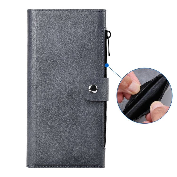 For iPhone 16 Pro ViLi GVS-C Series MagSafe Magnetic RFID Leather Flip Phone Case(Grey) - free shipping - PMC Jewellery - Order now!