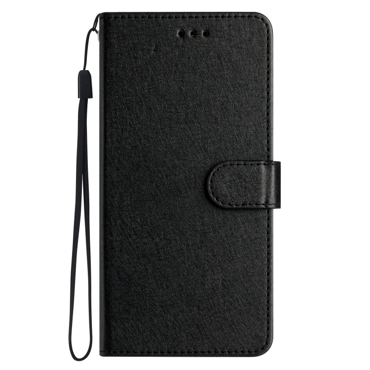 For Samsung Galaxy S25+ 5G Silk Texture Horizontal Flip Leather Phone Case(Black) - Galaxy S25+ 5G Cases by PMC Jewellery | Online Shopping South Africa | PMC Jewellery | Buy Now Pay Later Mobicred