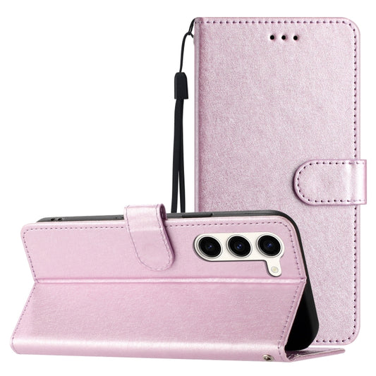 For Samsung Galaxy S25+ 5G Silk Texture Horizontal Flip Leather Phone Case(Rose Pink) - Galaxy S25+ 5G Cases by PMC Jewellery | Online Shopping South Africa | PMC Jewellery | Buy Now Pay Later Mobicred