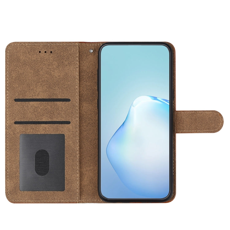For Samsung Galaxy S25+ 5G Skin-feel Stitching Leather Phone Case(Brown) - Galaxy S25+ 5G Cases by PMC Jewellery | Online Shopping South Africa | PMC Jewellery | Buy Now Pay Later Mobicred