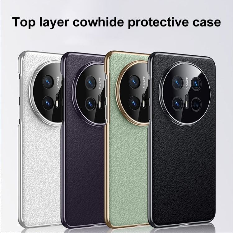 For Huawei Mate 70 RS Ultimate Genuine Leather PC Phone Case(Orange) - Huawei Cases by PMC TechLife | Online Shopping South Africa | PMC TechLife | Buy Now Pay Later Mobicred