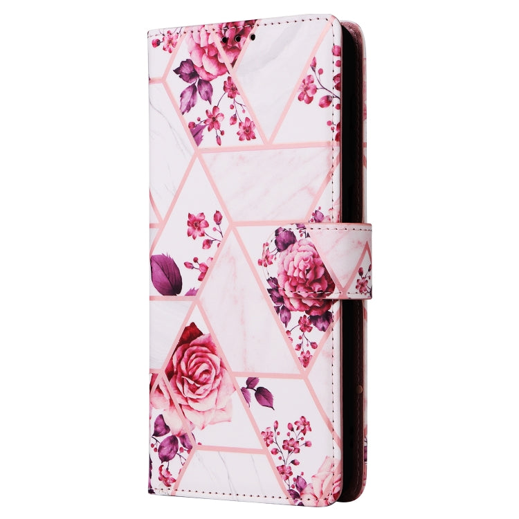 For Samsung Galaxy S25+ 5G Marble Bronzing Stitching Leather Phone Case(Rose Gold) - Galaxy S25+ 5G Cases by PMC Jewellery | Online Shopping South Africa | PMC Jewellery | Buy Now Pay Later Mobicred