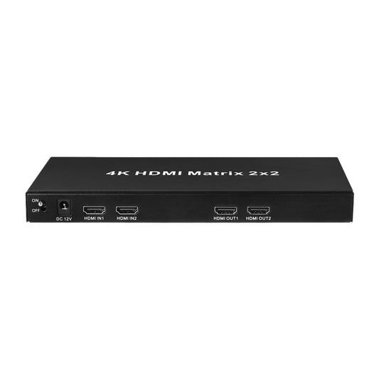 Measy MT4322 4K 30Hz 2 In 2 Out HDMI Matrix Switch Support Seamless Switching, US Plug(Black) - Switch by Measy | Online Shopping South Africa | PMC Jewellery | Buy Now Pay Later Mobicred