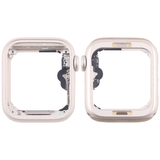 For Apple Watch SE 2022 44MM GPS Aluminium Alloy Middle Frame Bezel Plate with Crown Spin Axis Flex Cable(Starlight) - Middle Frame by PMC Jewellery | Online Shopping South Africa | PMC Jewellery | Buy Now Pay Later Mobicred