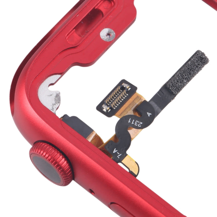 For Apple Watch Series 7 / 8 / 9 41MM GPS Aluminium Alloy Middle Frame Bezel Plate with Crown Spin Axis Flex Cable(Red) - Middle Frame by PMC Jewellery | Online Shopping South Africa | PMC Jewellery | Buy Now Pay Later Mobicred