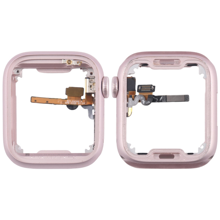 For Apple Watch Series 9 41MM LTE Aluminium Alloy Middle Frame Bezel Plate with Crown Spin Axis Flex Cable(Pink) - Middle Frame by PMC Jewellery | Online Shopping South Africa | PMC Jewellery | Buy Now Pay Later Mobicred