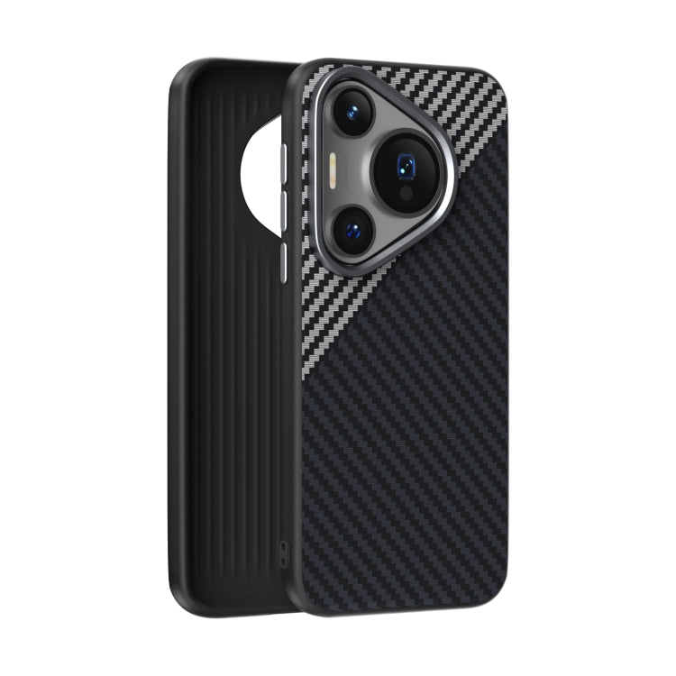 For Huawei Pura 70 Pro / 70 Pro+ ABEEL C Carbon Fiber Series 6D Micro Relief MagSafe Phone Case(Black Grey) - Huawei Cases by PMC Jewellery | Online Shopping South Africa | PMC Jewellery | Buy Now Pay Later Mobicred