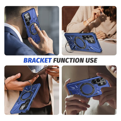 For Samsung Galaxy S25 Ultra 5G MagSafe Magnetic Shockproof Phone Case with Ring Holder(Navy Blue) - Galaxy S25 Ultra 5G Cases by PMC Jewellery | Online Shopping South Africa | PMC Jewellery | Buy Now Pay Later Mobicred