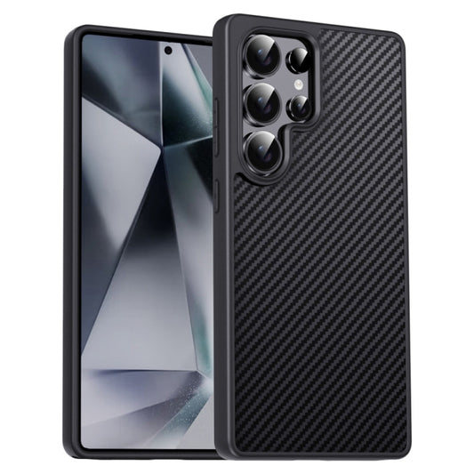 For Samsung Galaxy S25 Ultra 5G Pita Series TPU + PC Texture Phone Case(Black) - Galaxy S25 Ultra 5G Cases by PMC Jewellery | Online Shopping South Africa | PMC Jewellery | Buy Now Pay Later Mobicred