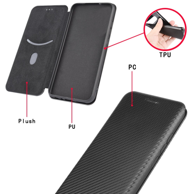 For Blackview A80 Carbon Fiber Texture Horizontal Flip TPU + PC + PU Leather Case with Card Slot(Black) - More Brand by PMC Jewellery | Online Shopping South Africa | PMC Jewellery