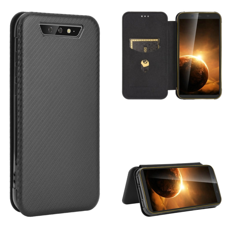 For Blackview BV5500 / BV5500 Pro / BV5500 Plus Carbon Fiber Texture Horizontal Flip TPU + PC + PU Leather Case with Card Slot(Black) - More Brand by PMC Jewellery | Online Shopping South Africa | PMC Jewellery | Buy Now Pay Later Mobicred