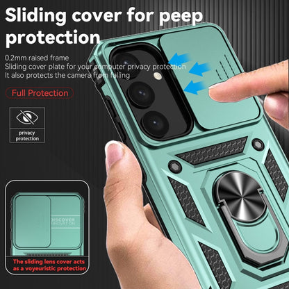 For Samsung Galaxy S25 5G Sliding Camshield Holder Phone Case(Green) - Galaxy S25 5G Cases by PMC Jewellery | Online Shopping South Africa | PMC Jewellery | Buy Now Pay Later Mobicred