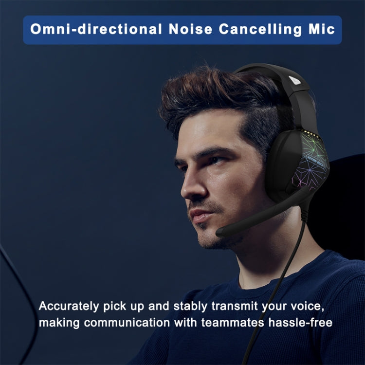 KOTION EACH G6000 On-Ear Gaming Headset with Mic, Length: About 2.1m(Black) - Multimedia Headset by KOTION EACH | Online Shopping South Africa | PMC TechLife | Buy Now Pay Later Mobicred