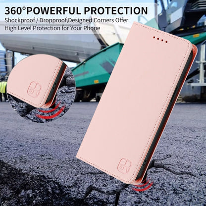 For Huawei Pura 70 RC01 Dual-Folded Magnetic Suction RFID Leather Phone Case(Pink) - Huawei Cases by PMC Jewellery | Online Shopping South Africa | PMC Jewellery | Buy Now Pay Later Mobicred