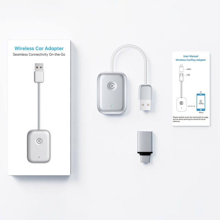 USB Interface Wired to Wireless Car CarPlay Adapter(Silver) - free shipping - PMC TechLife - Order now!