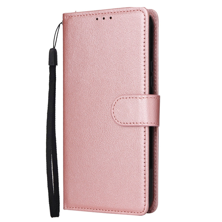 For Samsung Galaxy S25+ 5G 3-Card Slots Multifunctional Leather Phone Case(Rose Gold) - Galaxy S25+ 5G Cases by PMC Jewellery | Online Shopping South Africa | PMC Jewellery | Buy Now Pay Later Mobicred