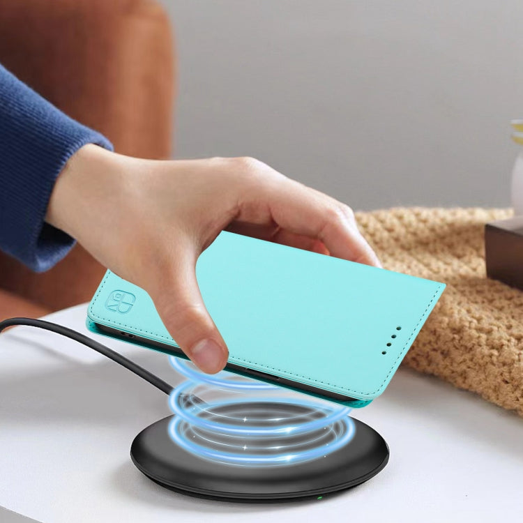 For Ulefone Note 17 Pro RC01 Dual-Folded Magnetic Suction RFID Leather Phone Case(Mint Green) - free shipping - PMC TechLife - Order now!