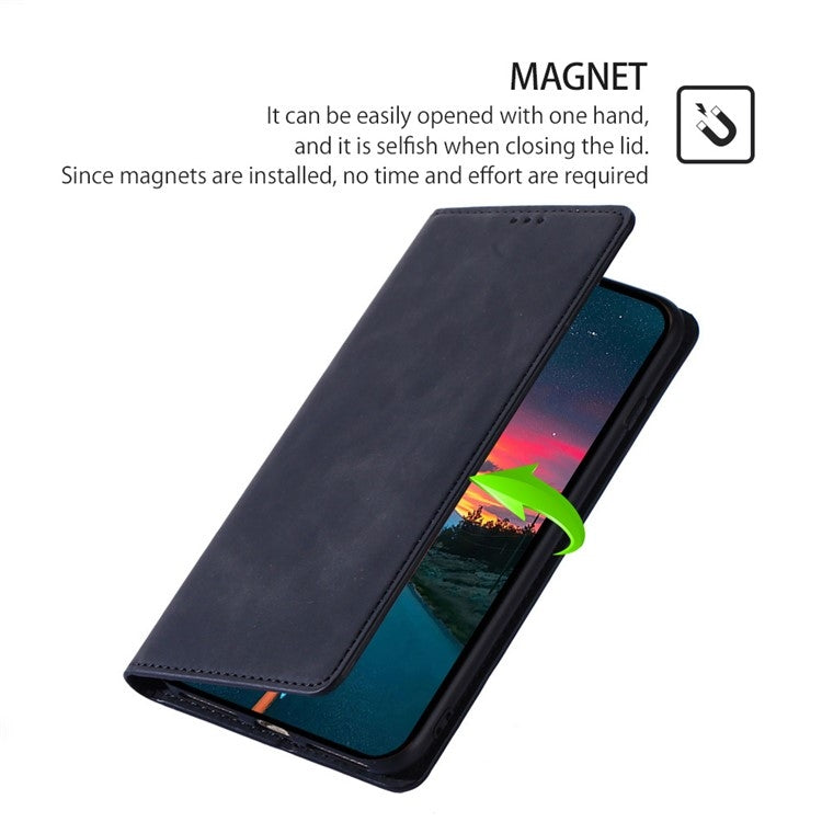 For Samsung Galaxy S25+ 5G Skin Feel Magnetic Leather Phone Case(Black) - Galaxy S25+ 5G Cases by PMC Jewellery | Online Shopping South Africa | PMC Jewellery | Buy Now Pay Later Mobicred