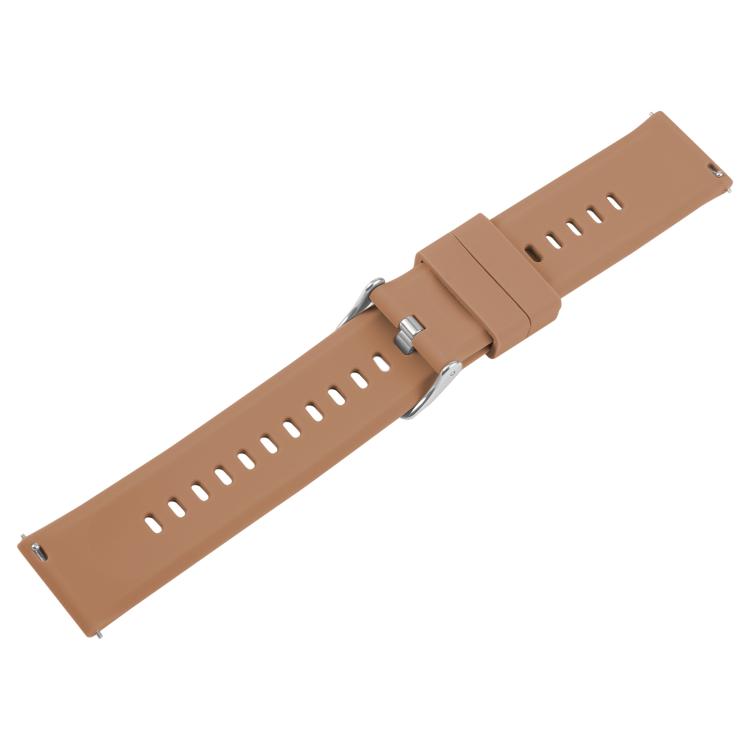 19mm Solid Color Steel Buckle Silicone Watch Band(Brown) - free shipping - PMc TechLife - Order now!