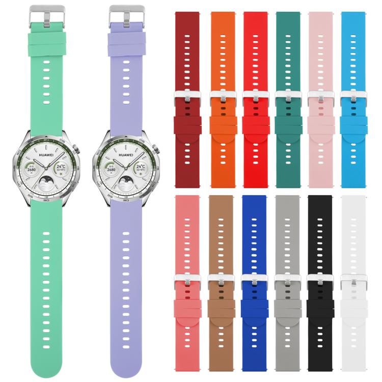 20mm Solid Color Steel Buckle Silicone Watch Band(White) - free shipping - PMc TechLife - Order now!