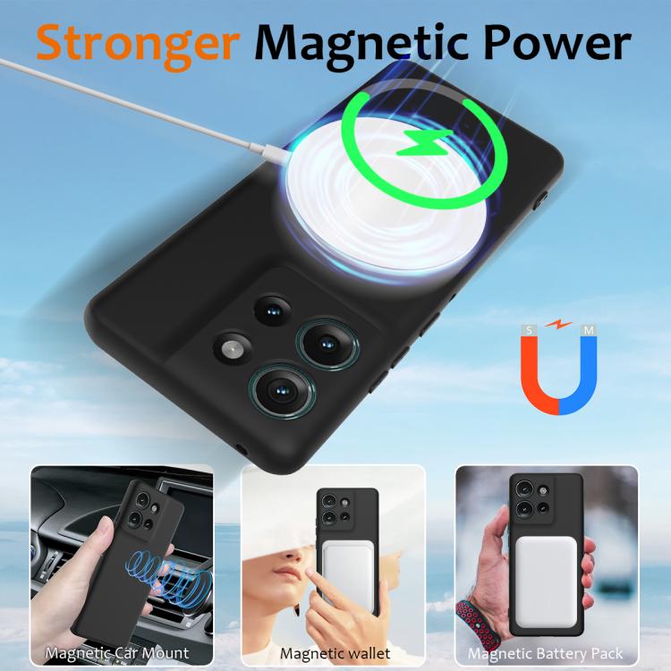 For Motorola Edge 50 5G Shockproof Silicone Magsafe Phone Case(Black) - free shipping - PMC TechLife - Order now!