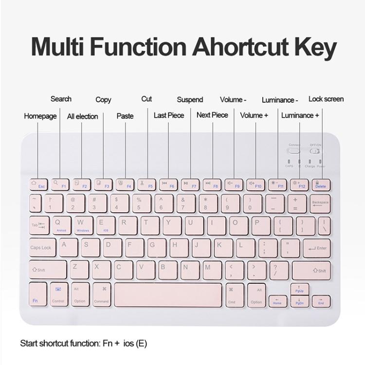 For OPPO Pad 3 / Pad 2 Candy Color Bluetooth Keyboard Leather Case, Round Key with Touchpad(Black) - Others Keyboard by PMC TechLife | Online Shopping South Africa | PMC TechLife | Buy Now Pay Later Mobicred