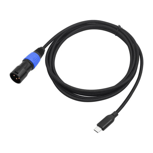 TY015 Type-C Male to XLR Male Stereo Output Audio Cable, Length:1m(Black Blue) - Microphone Audio Cable & Connector by PMC Jewellery | Online Shopping South Africa | PMC Jewellery | Buy Now Pay Later Mobicred