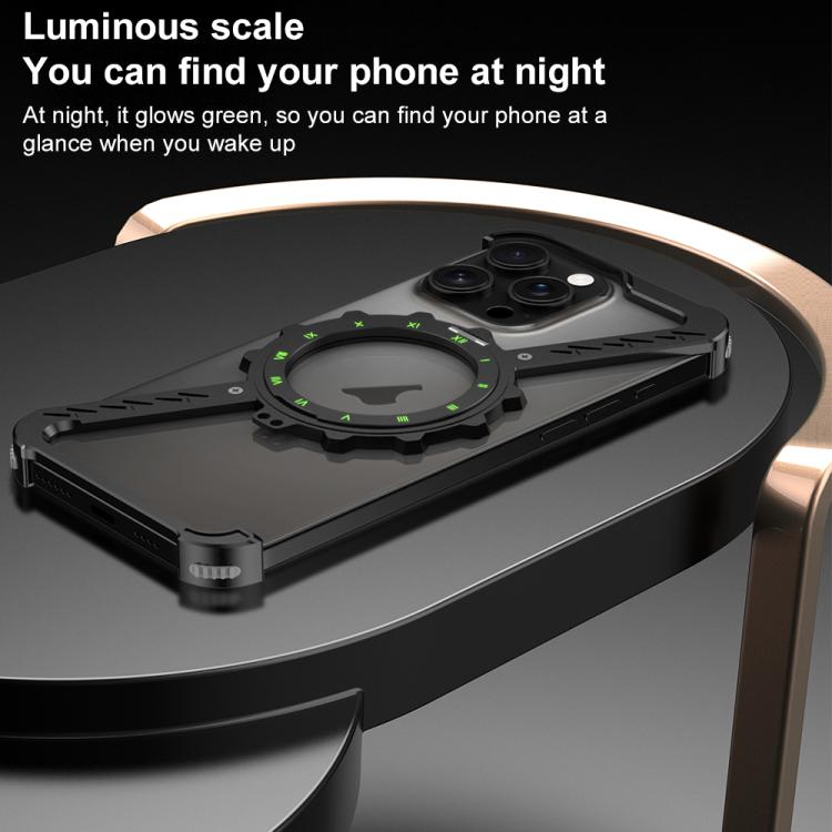 For iPhone 15 Pro Max Z-shaped Frameless Metal 360 Holder MagSafe Phone Case(Space Grey) - iPhone 15 Pro Max Cases by PMc TechLife | Online Shopping South Africa | PMc TechLife | Buy Now Pay Later Mobicred