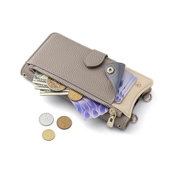 For Itel A50 Crossbody Chain Fishtail Litchi Leather Phone Case(Grey) - More Brand by PMC TechLife | Online Shopping South Africa | PMC TechLife | Buy Now Pay Later Mobicred
