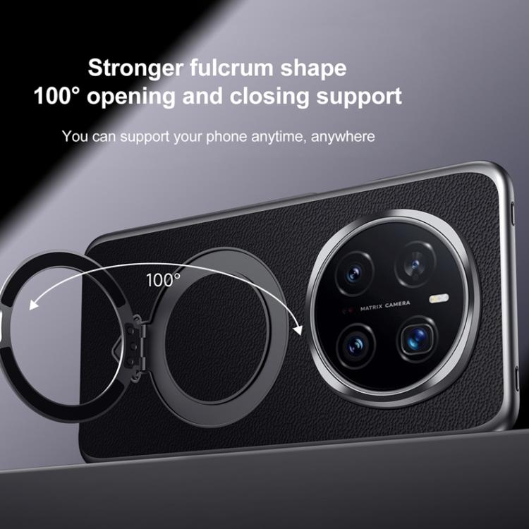 For Honor Magic7 Pro SULADA Top Grain Leather MagSafe Magnetic Holder Phone Case(Black) - free shipping - PMC TechLife - Order now!