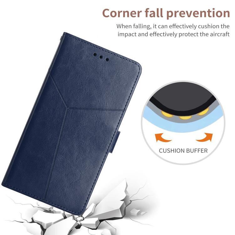 For Tecno Spark 40 Pro+ 4G Y-shaped Pattern Flip Leather Phone Case(Blue) - free shipping - PMC TechLife - Order now!