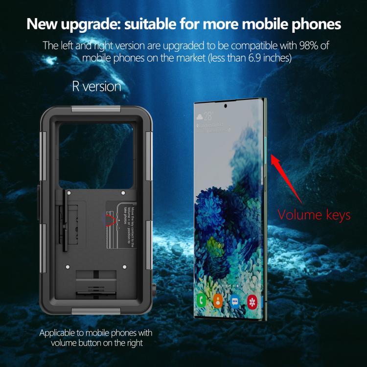 RedPepper 4th Generation Diving Protective Case, Waterproof depth: 15m(Black) - Waterproof Bag by RedPepper | Online Shopping South Africa | PMc TechLife | Buy Now Pay Later Mobicred