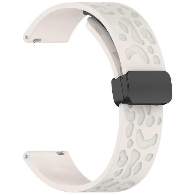 18mm Kalebol Universal Leopard Print Magnetic Folding Buckle Silicone Strap(Starlight) - free shipping - PMc TechLife - Order now!