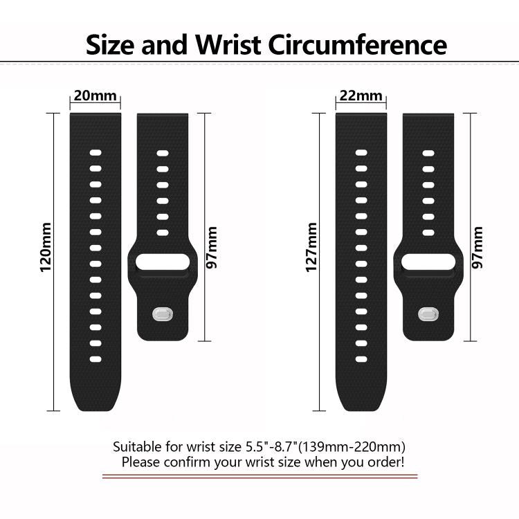 22mm Kalebol Dot Studded Buckle Silicone Watch Band(Black) - 22mm Bands by Kalebol | Online Shopping South Africa | PMc TechLife | Buy Now Pay Later Mobicred