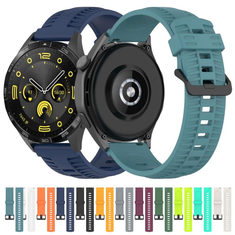 22mm Kalebol Black Buckle Tire Pattern Silicone Watch Band(Teal) - 22mm Bands by Kalebol | Online Shopping South Africa | PMc TechLife | Buy Now Pay Later Mobicred