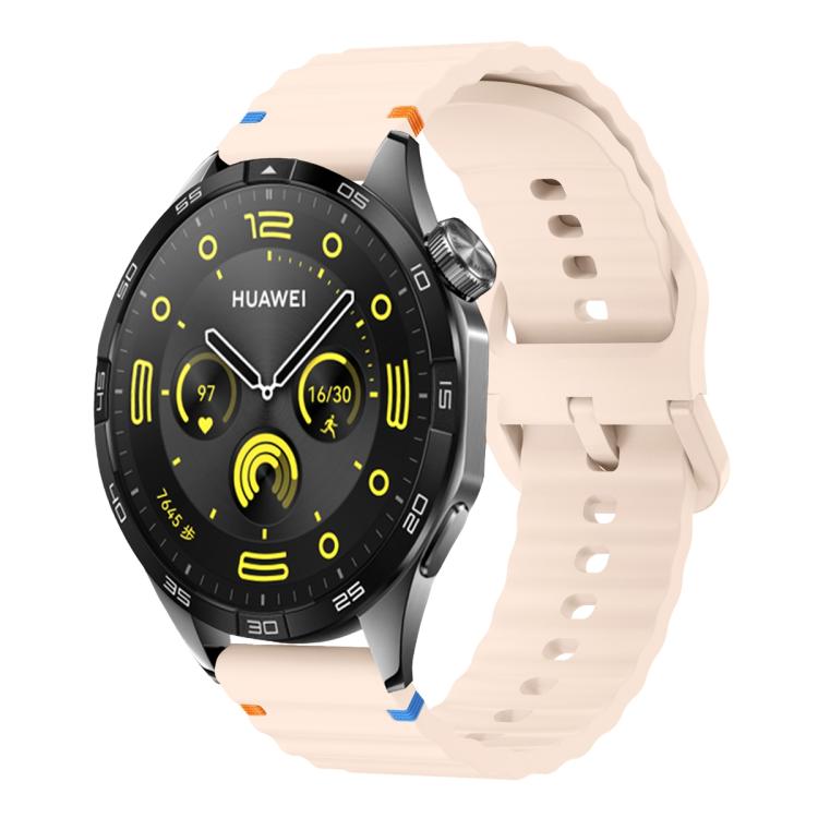 22mm Kalebol Wave Stitch Silicone Watch Band(Pink) - free shipping - PMc TechLife - Order now!