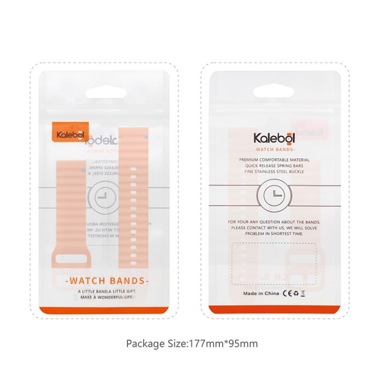 22mm Kalebol Wave Stitch Silicone Watch Band(White) - 22mm Bands by Kalebol | Online Shopping South Africa | PMc TechLife | Buy Now Pay Later Mobicred